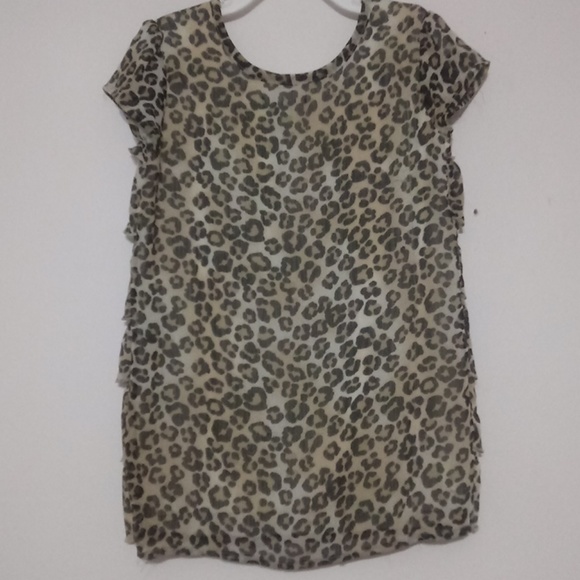 George Leopard Ruffle Top - Picture 4 of 4